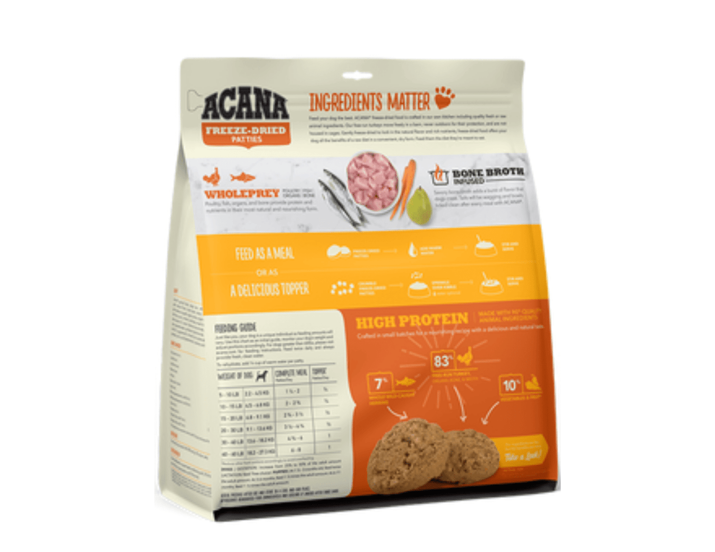 ACANA Bone Broth Infused Freeze-Dried Patties / Morsel for Dogs - Free-Run Turkey Recipe - Freeze Dried Dog Food - ACANA - PetToba - ACANA