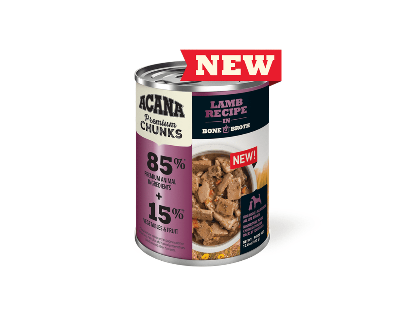 ACANA Premium Chunks - Lamb Recipe in Bone Broth 12.8 oz - Wet Dog Food - ACANA - PetToba-ACANA