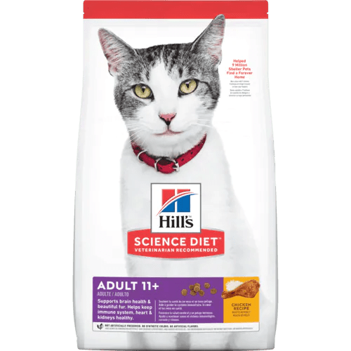 Adult 11+ Chicken Recipe - Dry Cat Food - Hill's Science - PetToba-Hill's Science