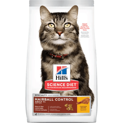 Adult 7+ Hairball Control - Dry Cat Food - Hill's Science Diet - PetToba-Hill's Science