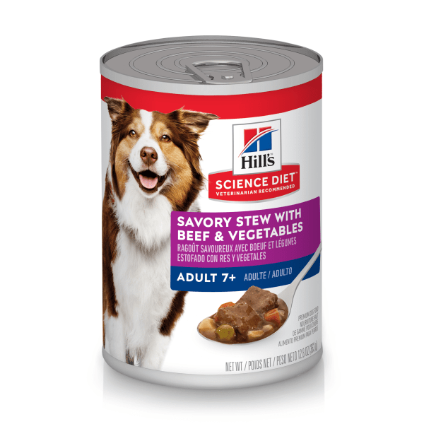 Adult 7+ Savory Stew with Beef & Vegetables - Wet Dog Food - Hill's Science Diet - PetToba-Hill's Science