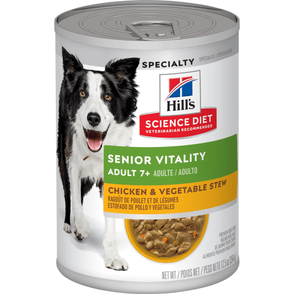 Adult 7+ Senior Vitality Chicken & Vegetable Stew - Wet Dog Food - Hill's Science Diet - PetToba-Hill's Science