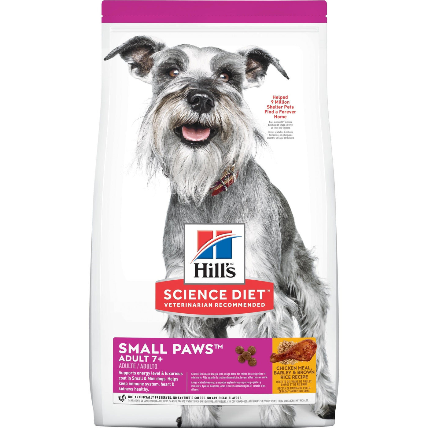 Adult 7+ Small Paws Chicken Meal, Barley & Brown Rice Recipe - Dry Dog Food - Hill's Science Diet - PetToba-Hill's Science