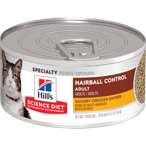 Adult Hairball Control Savory Chicken Entrée - Wet Cat Food - Hill's Science Diet - PetToba-Hill's Science