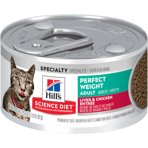 Adult Perfect Weight Liver & Chicken Entrée - Wet Cat Food - Hill's Science Diet - PetToba-Hill's Science