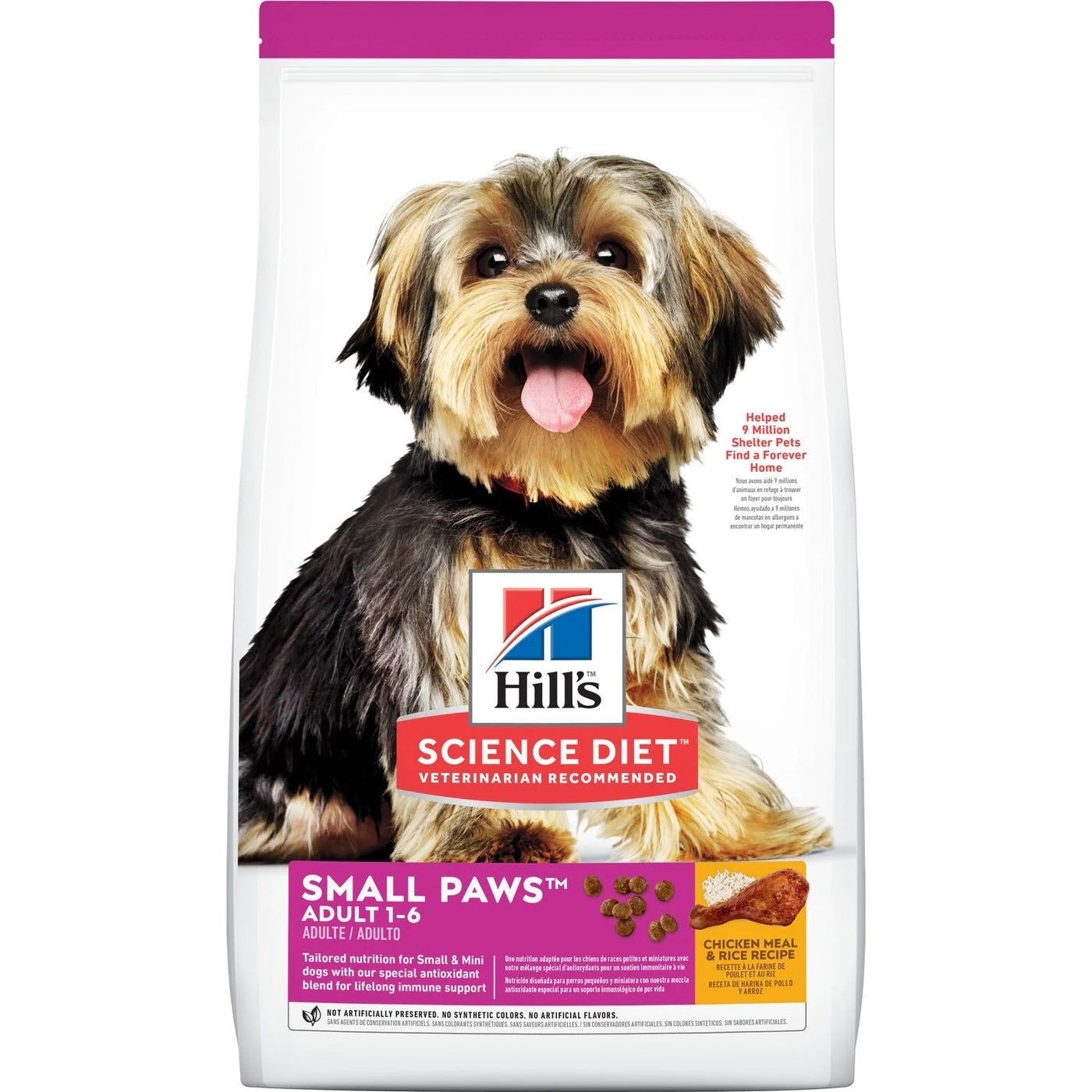 Adult Small Paws Chicken Meal & Rice Recipe - Dry Dog Food - Hill's Science Diet - PetToba-Hill's Science