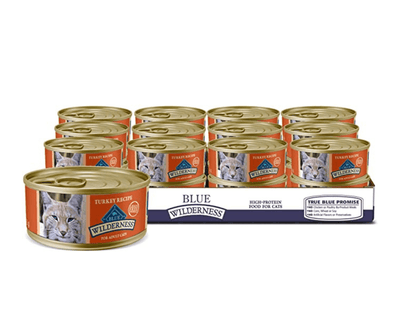 Adult Turkey Entrée Cat Canned Food - Wet Cat Food - Blue Cat Wilderness - PetToba-Blue Buffalo