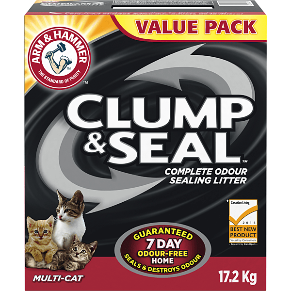 A&H Clump & Seal Multi-Cat Litter 17.2KG - Cat Litter - ARM & HAMMER™ - PetToba-Arm & Hammer