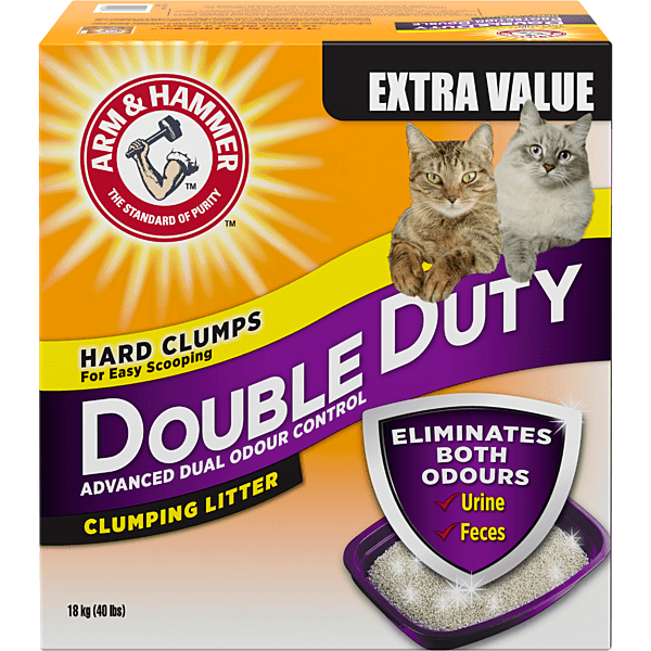 A&H Double Duty Clumping Litter 18KG - Cat Litter - ARM & HAMMER™ - PetToba-Arm & Hammer
