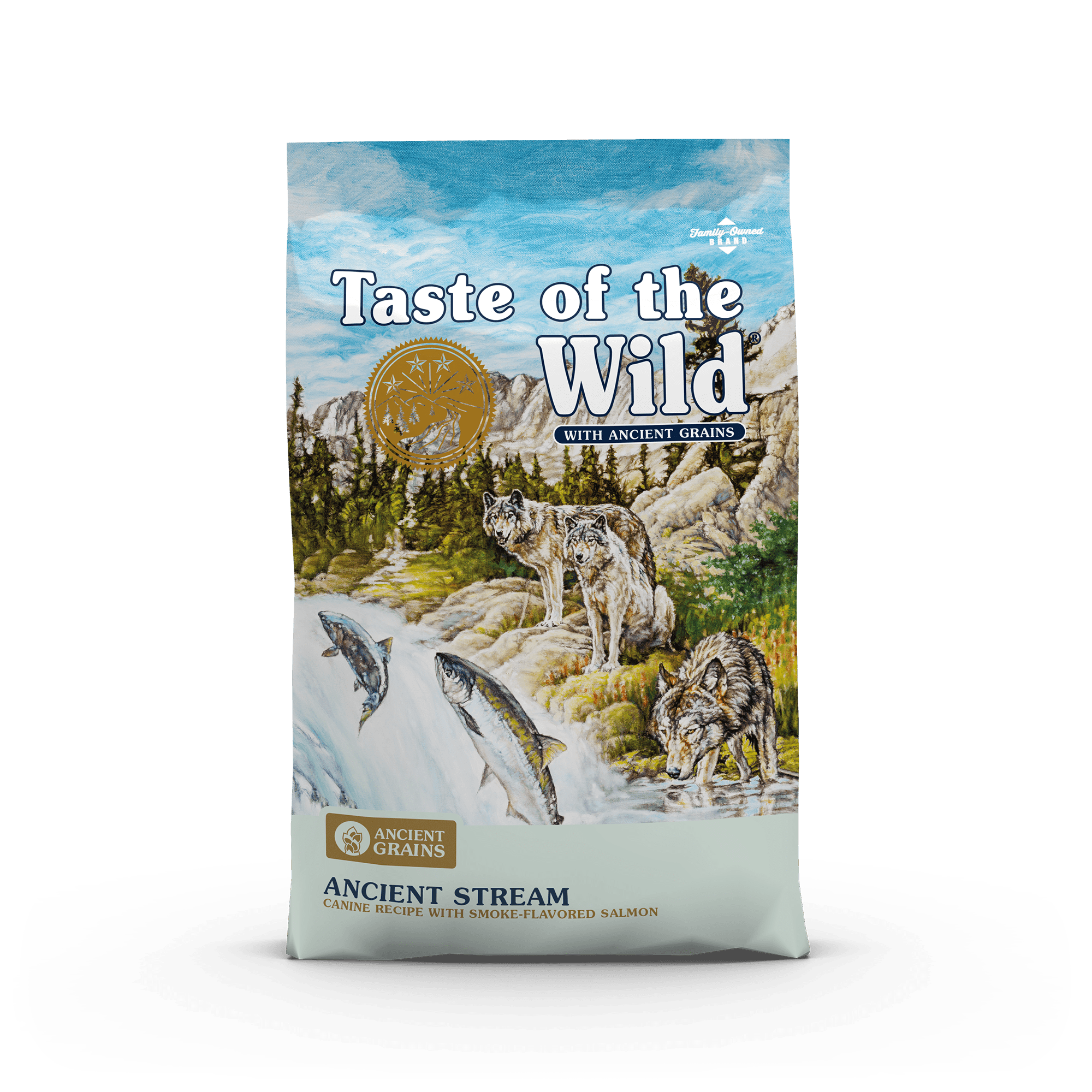 Ancient Stream Canine Recipe with Smoke-Flavored Salmon - Dry Dog Food ...