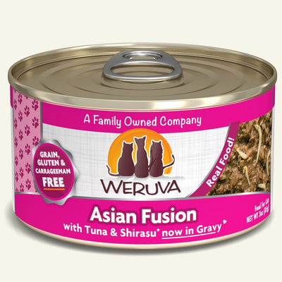 Asian Fusion ( Tuna & Shirasu in Gravy) Canned Cat Food (3.0 oz Can/5.5 oz Can) - Weruva - PetToba-Weruva