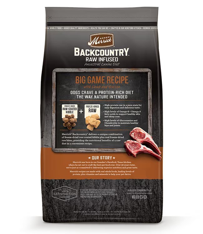 Merrick backcountry raw infused big game recipe best sale