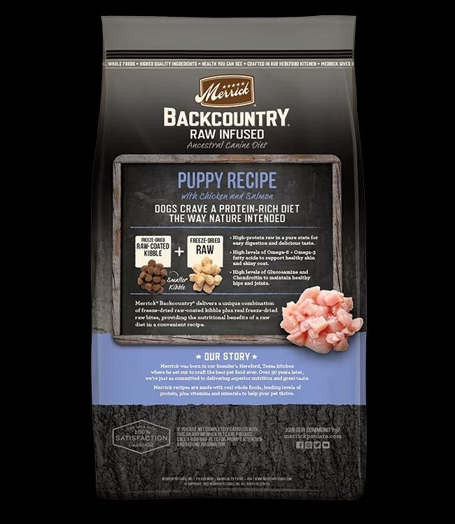 Backcountry - Raw Infused Chicken Recipe - Puppy Recipe - Dry Dog Food - Merrick - PetToba-Merrick