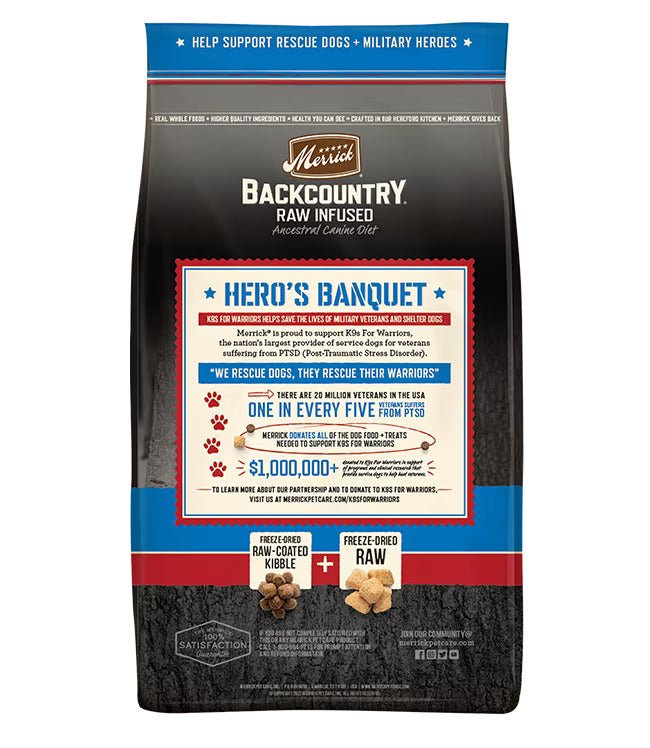 Backcountry - Raw Infused - Hero's Banquet - Dry Dog Food - Merrick - PetToba-Merrick