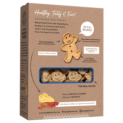 Bacon & Cheese Healthy Whole Grain Oven Baked Treats - Buddy Biscuits - PetToba-Buddy Biscuits