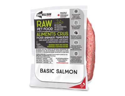 Basic Salmon 4 LB 8/8 oz - Frozen Raw Dog & Cat Food - Iron Will Raw - PetToba-Iron Will Raw