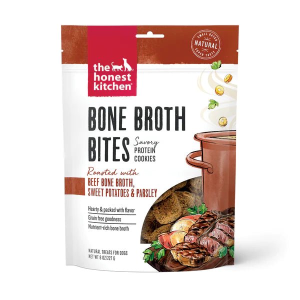 Beef Bone Broth Bites With Sweet Potato - Dehydrated/Air-Dried Dog Treats - The Honest Kitchen - PetToba-The Honest Kitchen