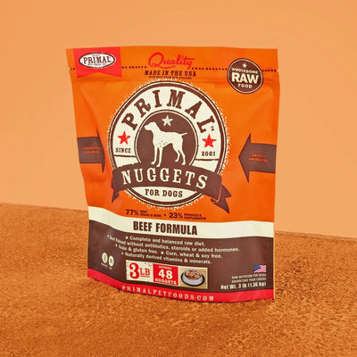 Beef Canine Raw Nuggets- Frozen Raw Dog Food - Primal Pet Food - PetToba-Primal Pet Foods