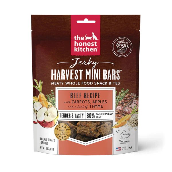 Beef Harvest Mini Bars - Dehydrated/Air-Dried Dog Treats - The Honest Kitchen