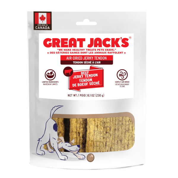 Beef Jerky Tendon Dog Treats - Great Jacks - PetToba-Great Jacks