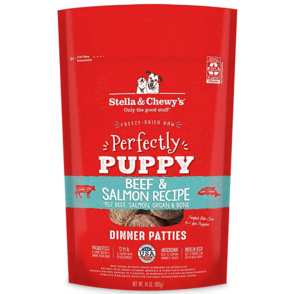 Beef & Salmon Puppy Dinner Patties - Freeze Dried Dog Food - Stella & Chewy's - PetToba-Stella & Chewys