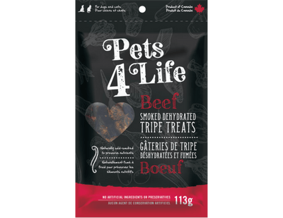 Beef Smoked Dehydrated Tripes - Dehydrated/Air-Dried Dog Treats - Pets4Life - PetToba-Pet 4 Life