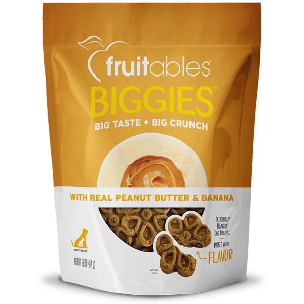 Biggies Peanut Butter & Banana Dog Treats 454 g - Fruitables - PetToba-Fruitables