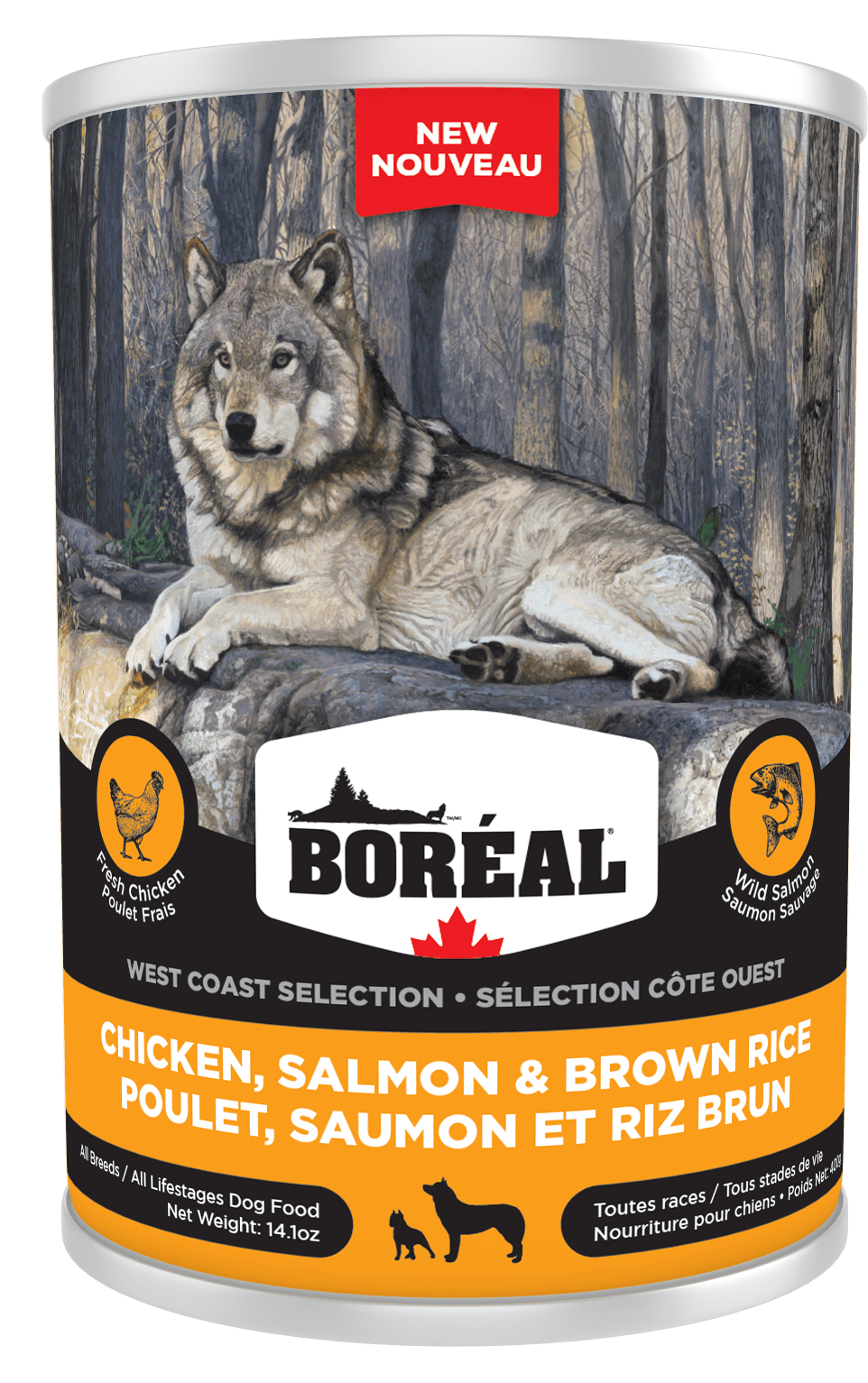 Boréal West Coast Selection Dog - Chicken, Salmon & Brown Rice 400g - Wet Dog Food - BORÉAL - PetToba-Boreal