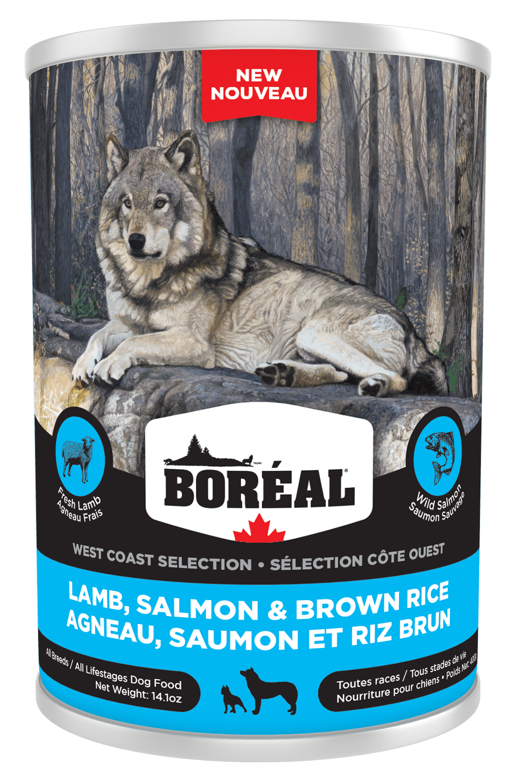 Boreal West Coast Selection Dog - Lamb, Salmon & Brown Rice 400g - Wet Dog Food - BORÉAL - PetToba-Boreal