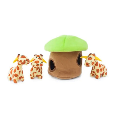 Burrow Squeaker Toy Giraffe Lodge - ZippyPaws - PetToba-ZippyPaws