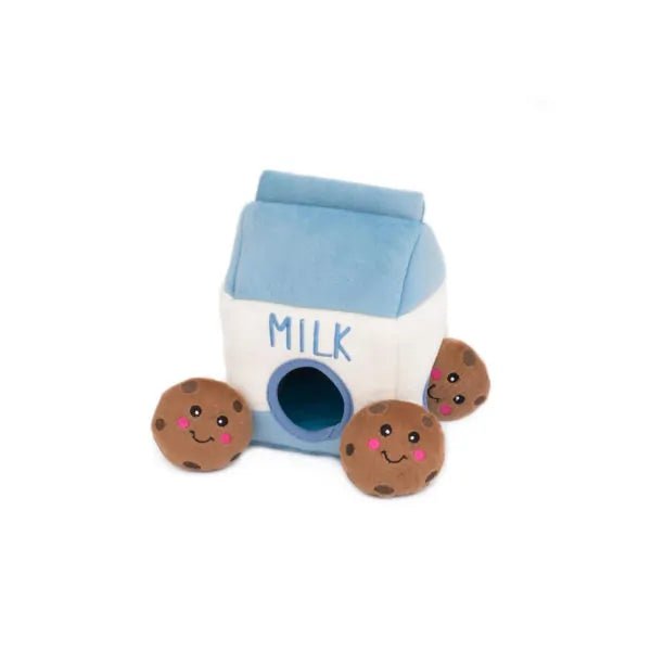 Burrow Squeaker Toy Millk & Cookies - ZippyPaws - PetToba-ZippyPaws