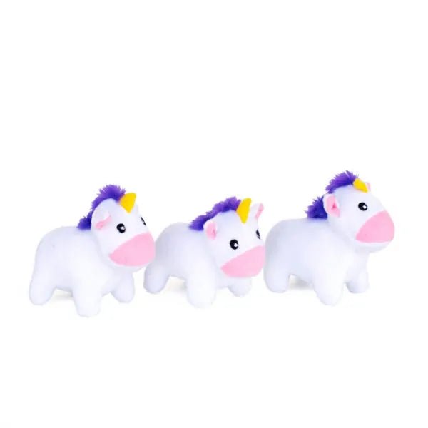 Burrow Squeaker Toy Unicorns in Rainbow - ZippyPaws - PetToba-ZippyPaws