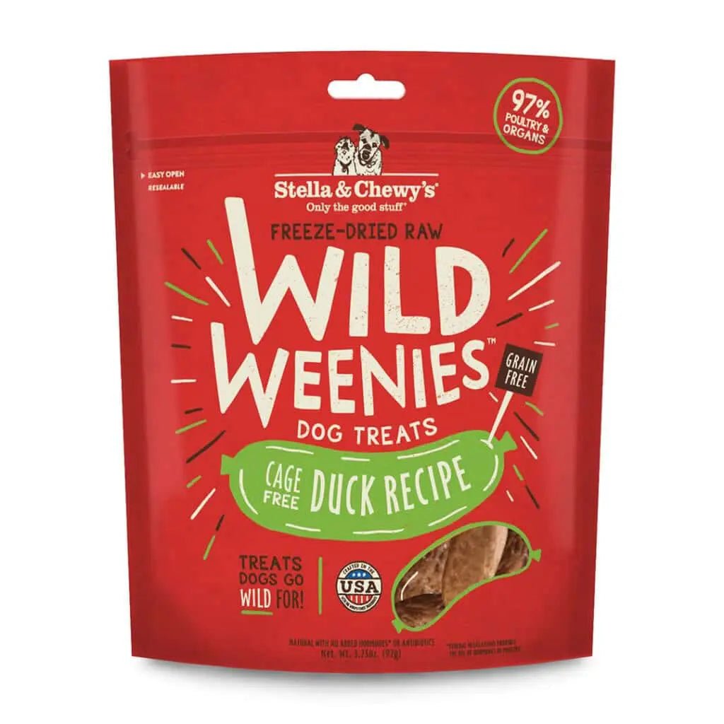 Cage-free Duck Wild Weenies - Freeze Dried Raw Dog Treats - Stella & Chewy's
