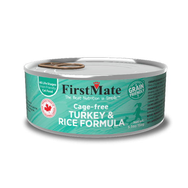 Cage-free Turkey & Rice Formula for Cats 5.5oz 24 cans - Firstmate - Wet Cat Food - PetToba-FirstMate