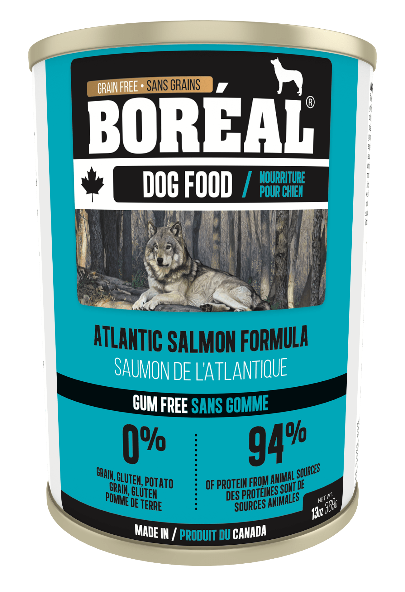 Canadian Atlantic Salmon 369g - Wet Dog Food - BORÉAL - PetToba-Boreal