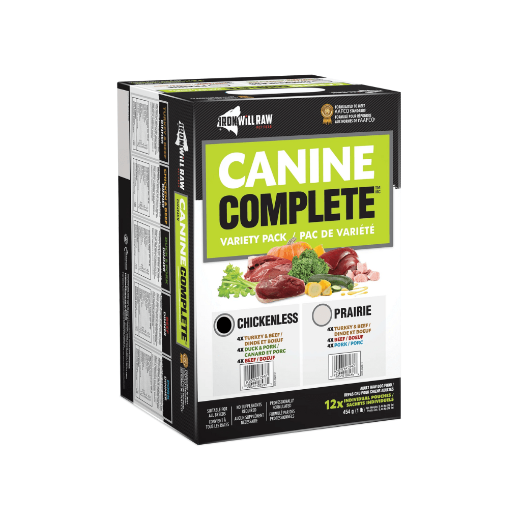 Canine Complete Chickenless Variety Pack 12LB - Iron Will Raw