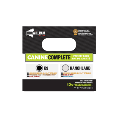 Canine Complete K9 Variety Pack 12 LB - Frozen Raw Dog Food - Iron Will Raw - PetToba-Iron Will Raw