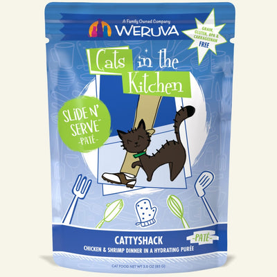 Cattyshack Chicken & Shrimp Dinner Paté Wet Cat Food (3.0 oz Pouch) - Cats in the Kitchen - PetToba-Cats in the Kitchen