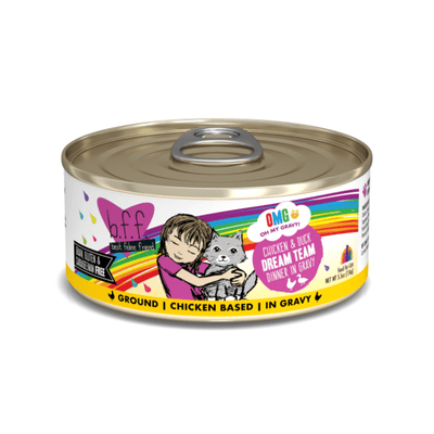 Chicken & Duck Dream Team (Chicken & Duck Dinner in Gravy) Canned Cat Food 5.5 oz - B.F.F - PetToba-Best Feline Friend (B.F.F)
