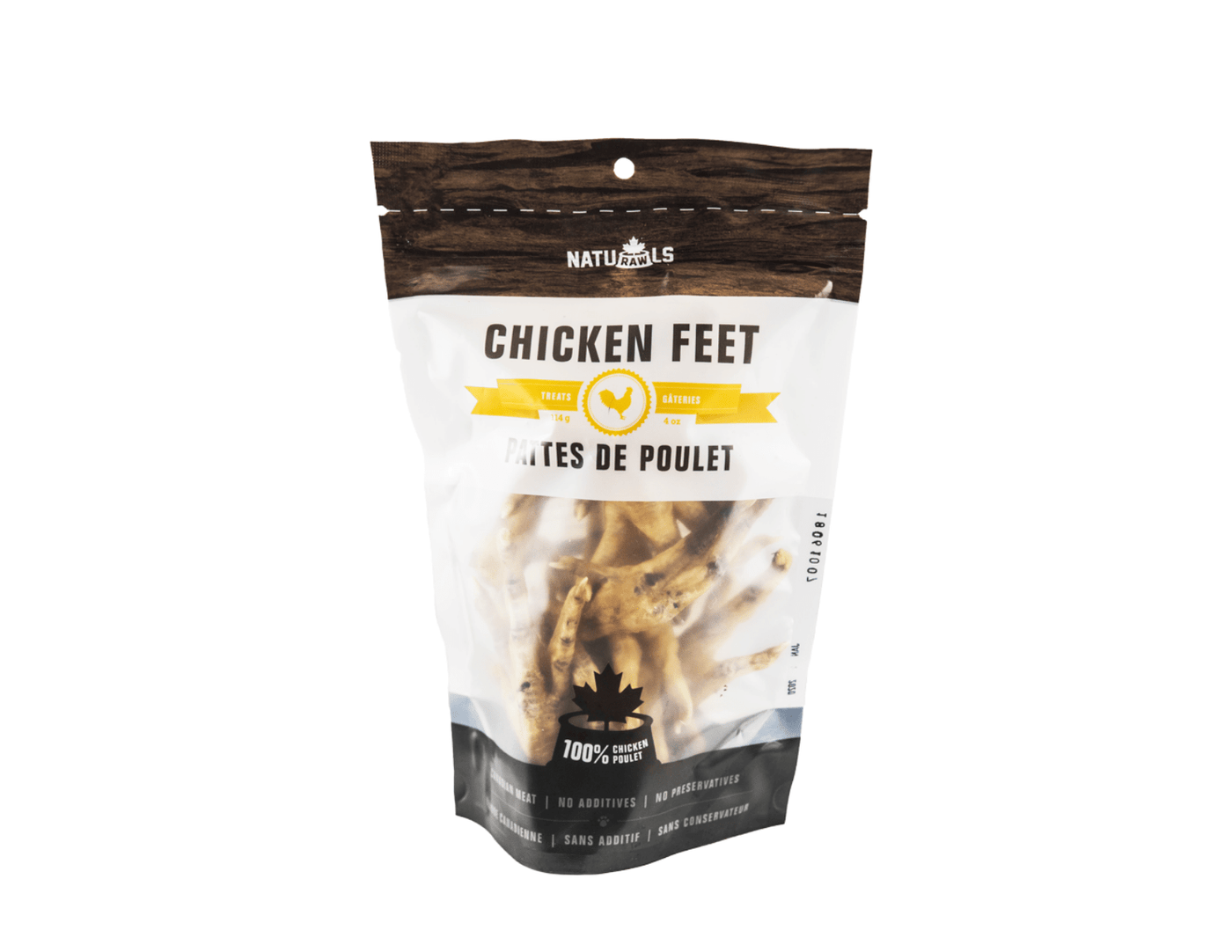Chicken Feet 114g - Dehydrated/Air-Dried Dog Treats - Naturawls - PetToba-Naturawls
