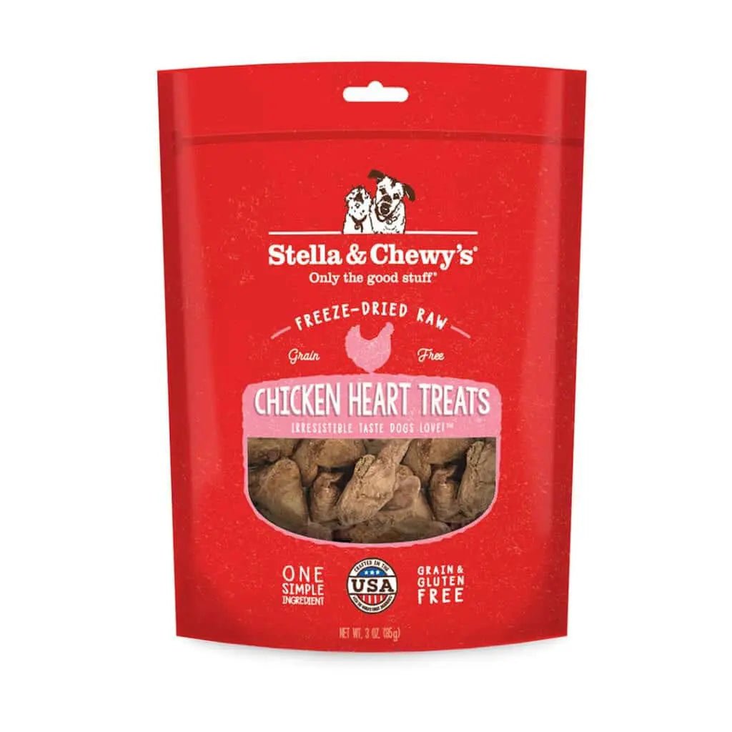 Chicken Heart Treats - Freeze Dried Raw Dog Treats - Stella & Chewy's