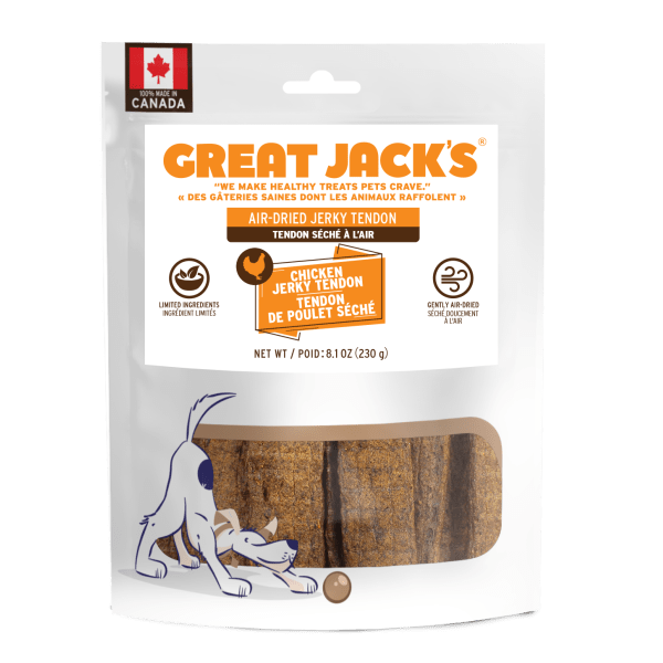 Chicken Jerky Tendon Dog Treats - Great Jacks - PetToba-Great Jacks