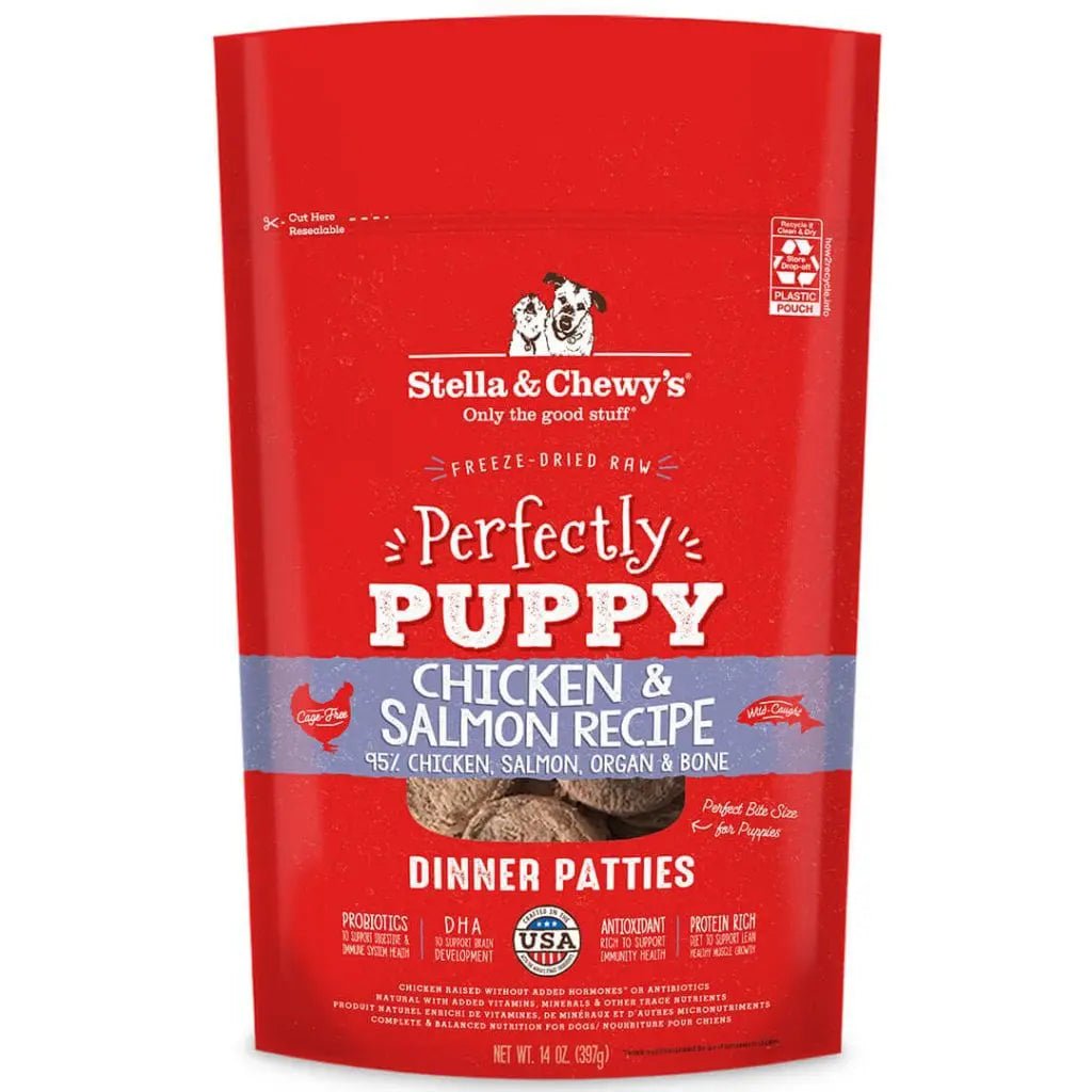 Chicken & Salmon Puppy Patties - Freeze Dried Raw Dog Food - Stella & Chewy's - PetToba-Stella & Chewys
