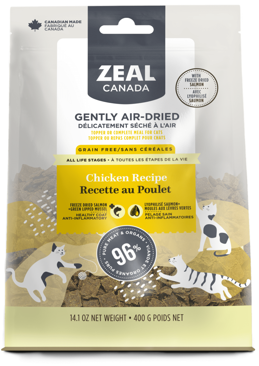 Chicken with Freeze-Dried Salmon - Air Dried Cat Food - Zeal