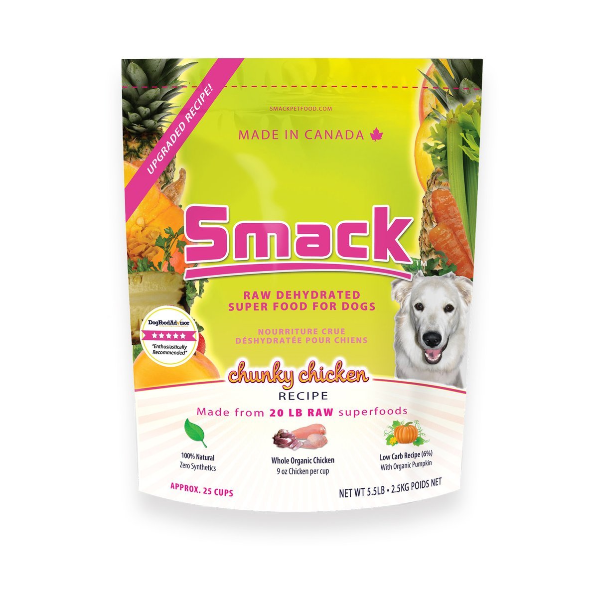 Chunky Chicken - Dehydrated Raw Dog Food (250 gm , 2.5 kg) - Smack - PetToba-Smack Pet Food