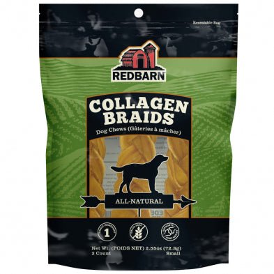 Collagen Braid Small 3pk - Dog Treats - Redbarn - PetToba-Redbarn