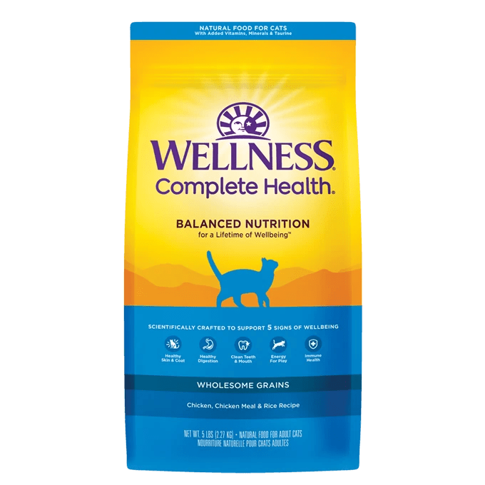 Complete Health™ Adult with Wholesome Grains Deboned Chicken, Chicken Meal & Rice - Dry Cat Food - Wellness - PetToba-Wellness