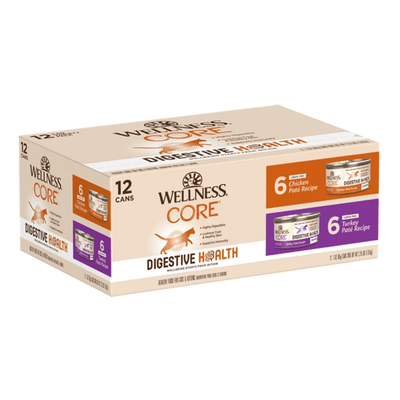 CORE® Digestive Health Chicken & Turkey Variety Pack Wet Cat Food 12/3oz cans - Wellness