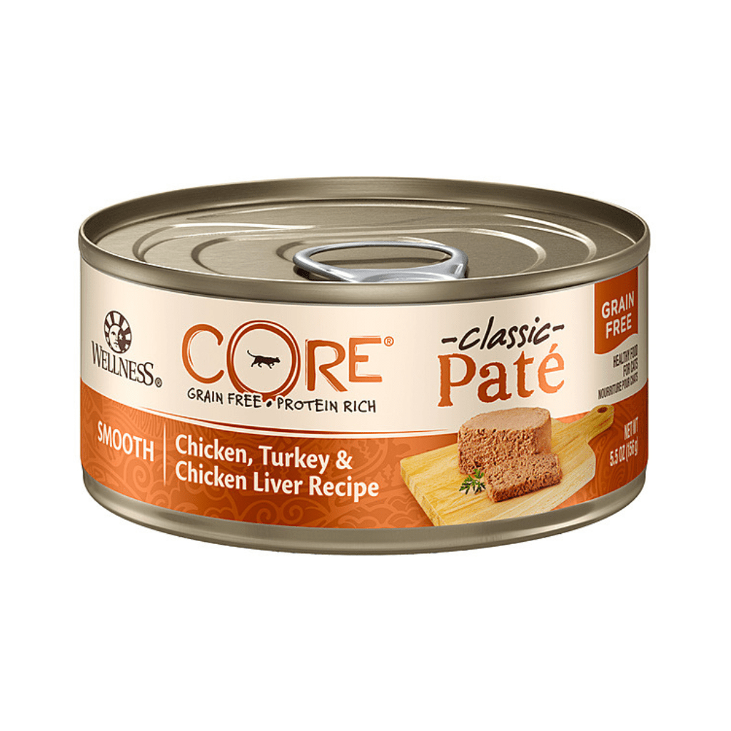 CORE® Grain-Free Chicken, Turkey & Chicken Liver Pâté Wet Cat Food 5.5oz cans - Wellness - PetToba-Wellness