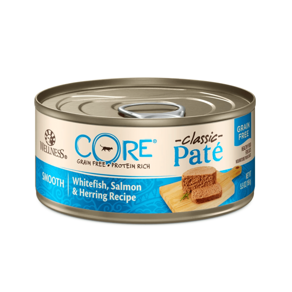 CORE® Grain-Free Whitefish, Salmon & Herring Pâté  Wet Cat Food 5.5oz cans - Wellness